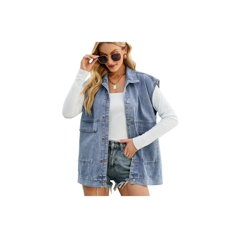 Fashionable Street Denim Vest Women-1
