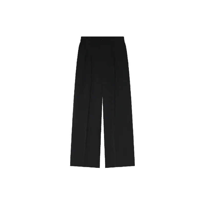 Casual Loose Blended Synthetic Fabrics Suit Trousers-10