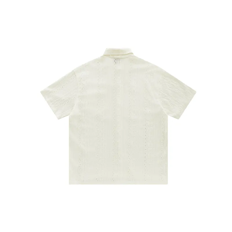 Casual Loose Jacquard Textured Fabric Shirt Unisex-1