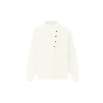 Simple Plain Blended Synthetic Fabrics Sweater