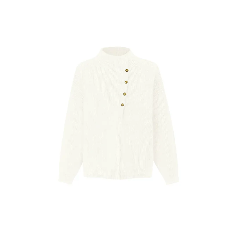Simple Plain Blended Synthetic Fabrics Sweater-8