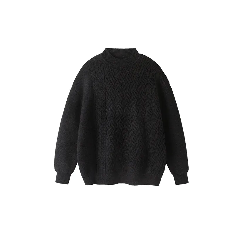 Plain Simple Polyester Sweater-10