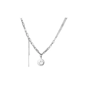 Double Smiley Face Necklace
