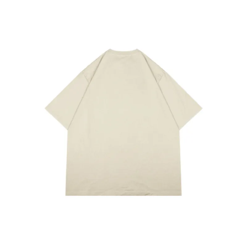 Retro Antique Washed Cross Figure Print T shirt-1