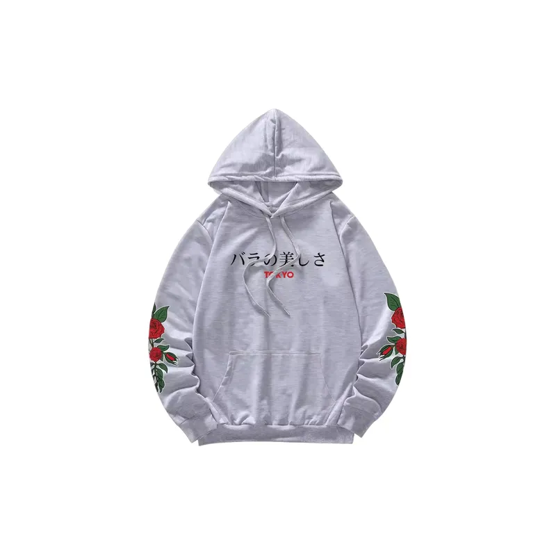 Casual Floral Rabbit Hair Sweatshirt