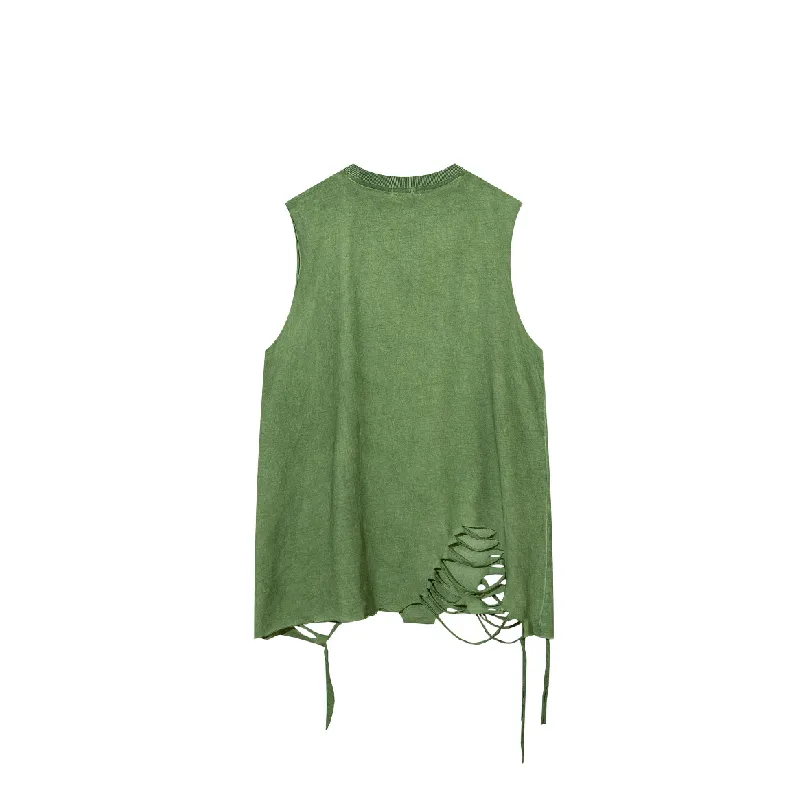 Retro Plain Cotton Vest-9