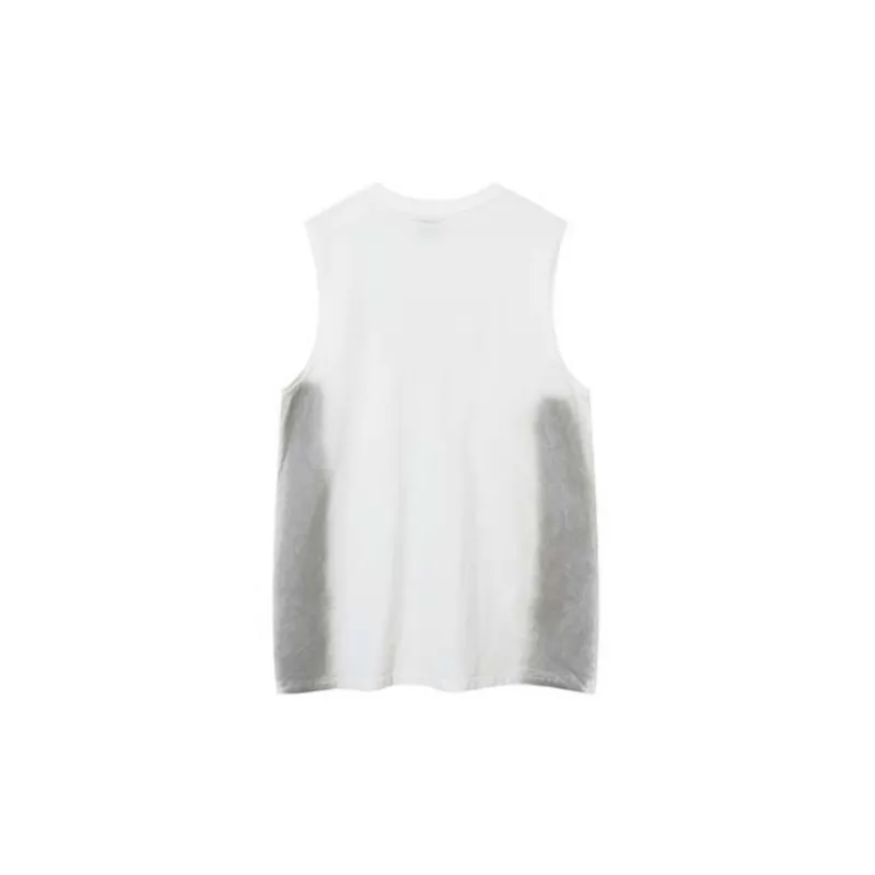 Trendy Loose Sleeveless Letters Printed Round Neck Vest-3