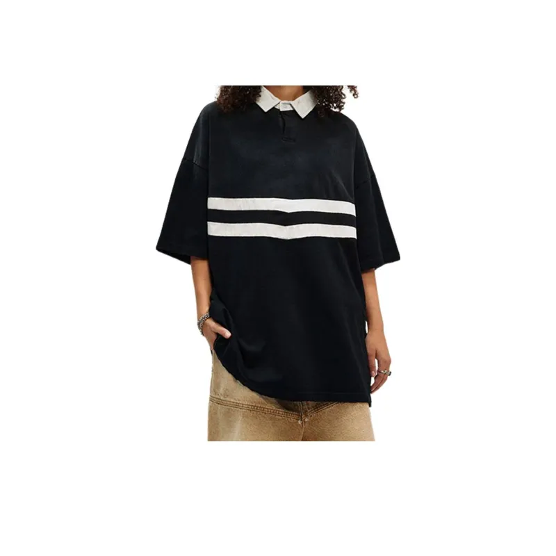 Casual Stripes Gradient Polo T Shirt-6