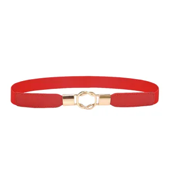 Simple Metal Leather Belt Women