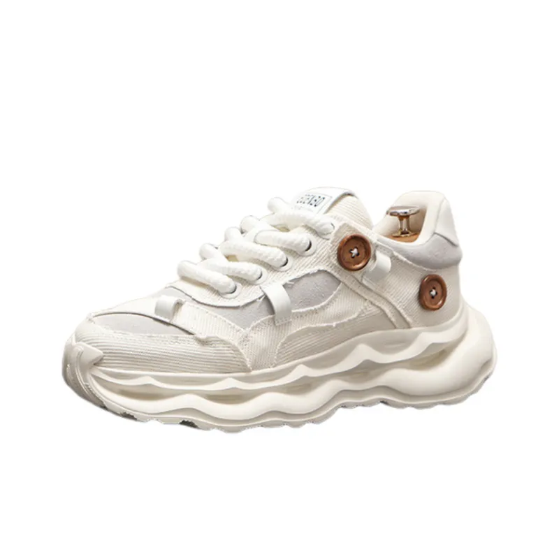 Soft Bottom Contrast Color Casual Shoes-2