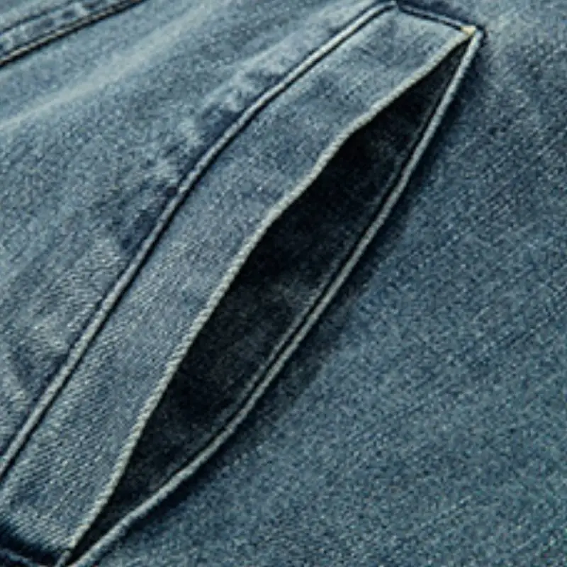 Simple Washed Blended Synthetic Fabrics Jacket-5