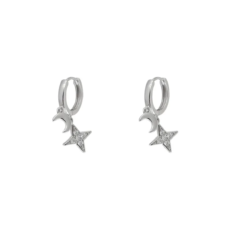 Funky Graffiti Star Moon Earring