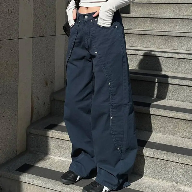 Loose Straight Leg Casual Pants Women-3