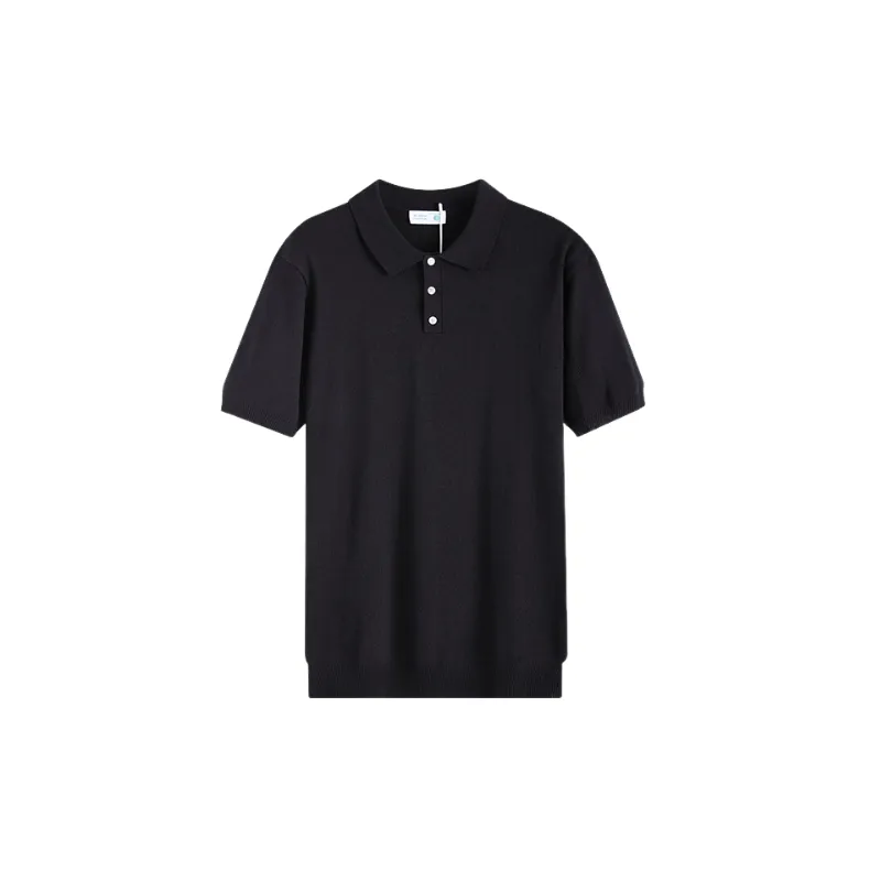 Casual Plain  Ice Silk Polo-6