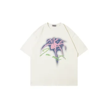 Street Loose Cotton Blended Fabric Spider T Shirt