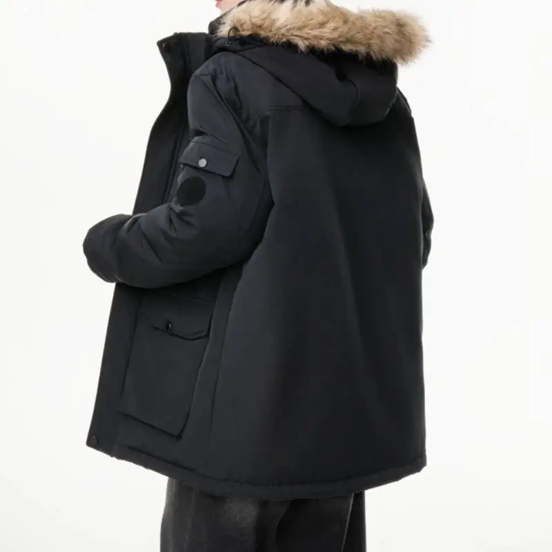 Casual Plain Blended Synthetic Fabrics Quilted Jacket-3