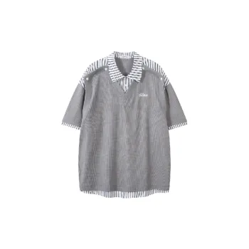 Retro Striped Polyester T Shirt Unisex