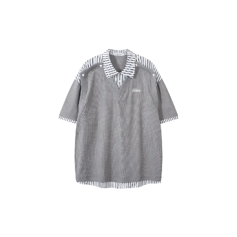 Retro Striped Polyester T Shirt Unisex-4