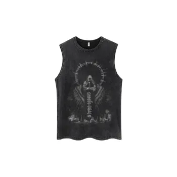 High Street Retro Wash Sleeveless T shirt