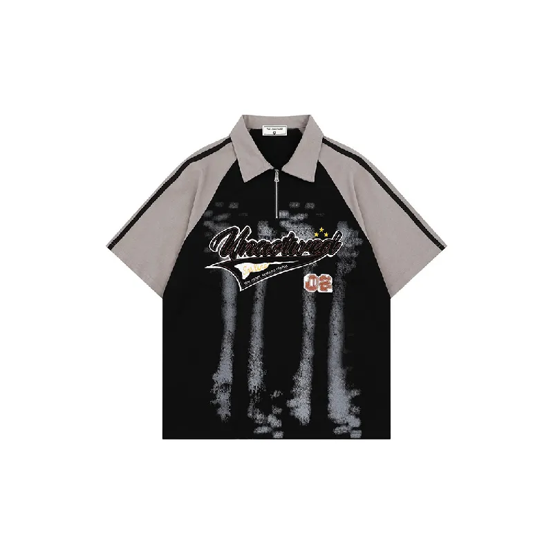 Casual Loose Cotton Blended Fabric Polo-0