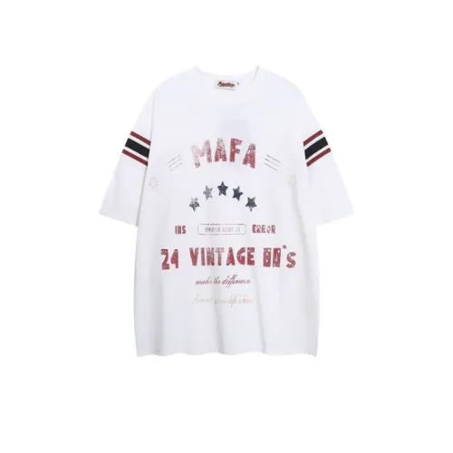 Retro Maillard Stitching T Shirt