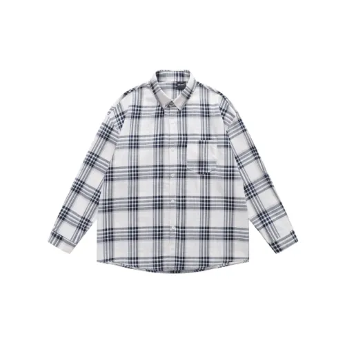 notched-collar linen shirt