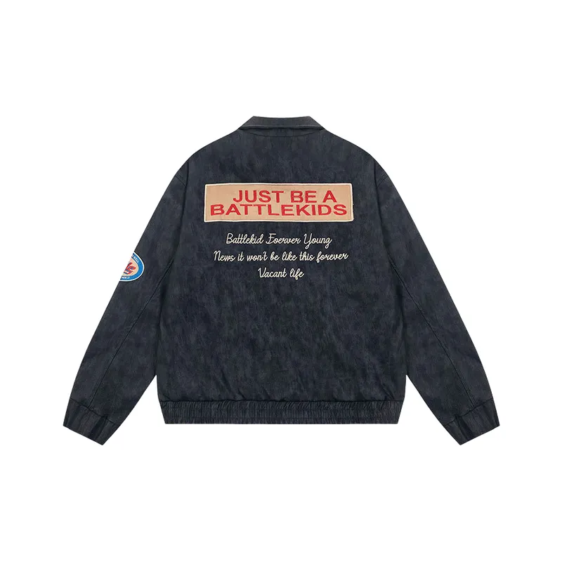 Loose Embroidery Denim Jacket-3
