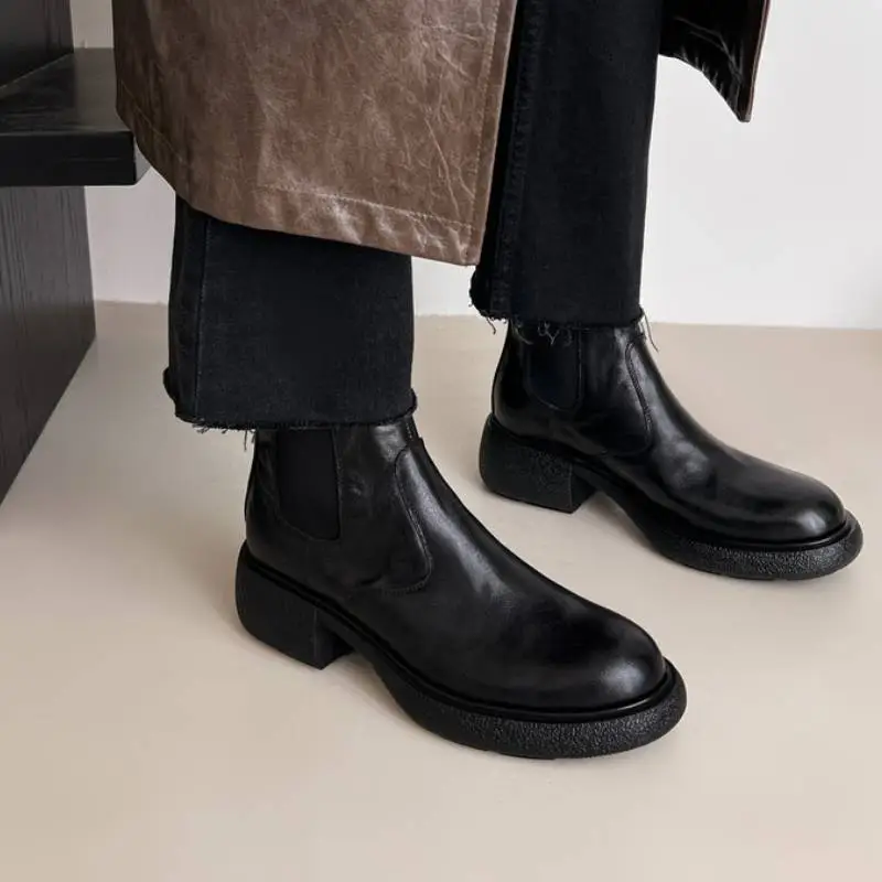 Retro Simple Ankle Boots-4