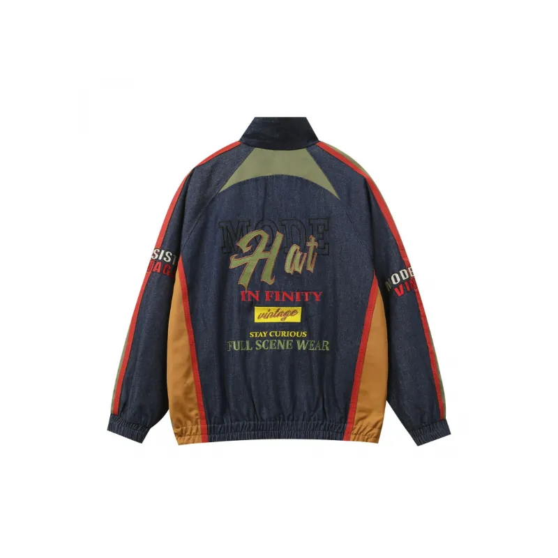Retro Contrast Color Jacket-1