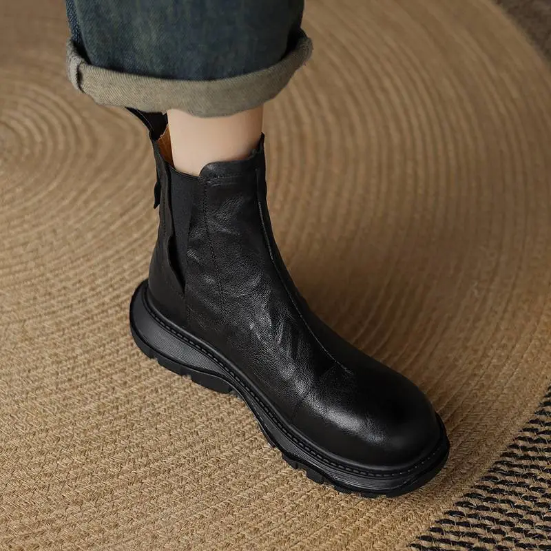 Retro Plain Martin Boot-1