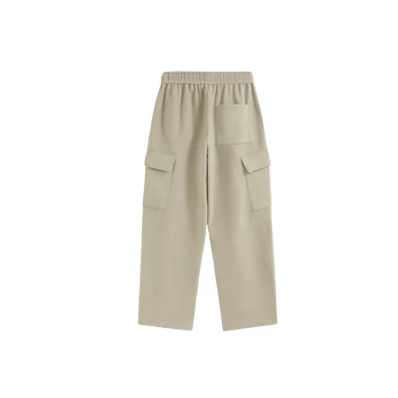 Loose Straight Leg Polyester Casual Pants-7