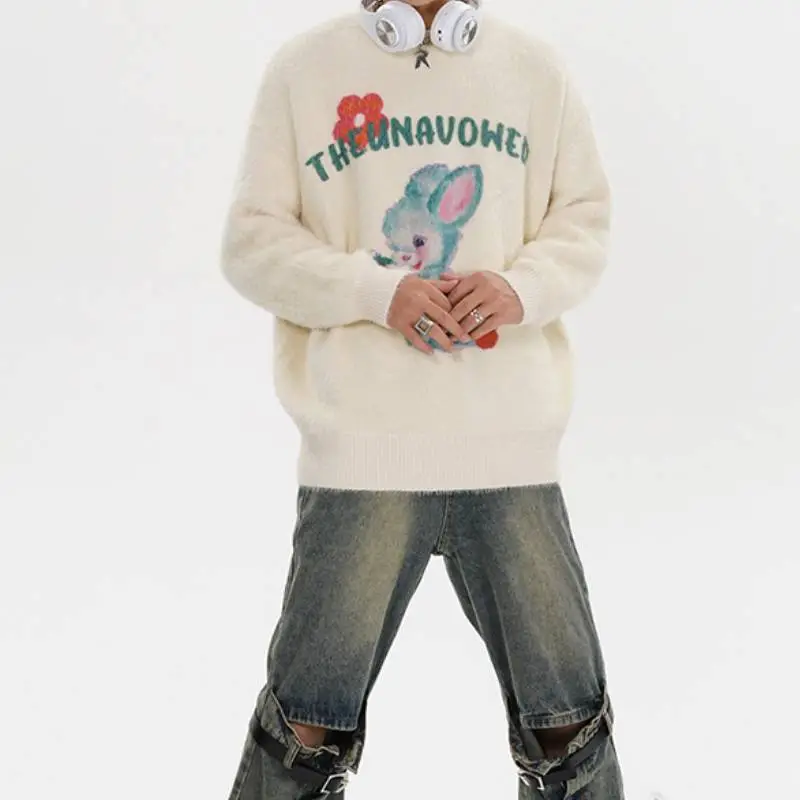 Cute Loose Polyester Sweater Unisex-8