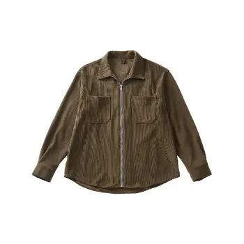 Casual Plain Corduroy Shirt