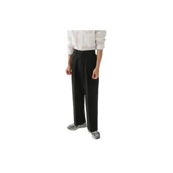 Loose Plain Polyester Suit Trousers