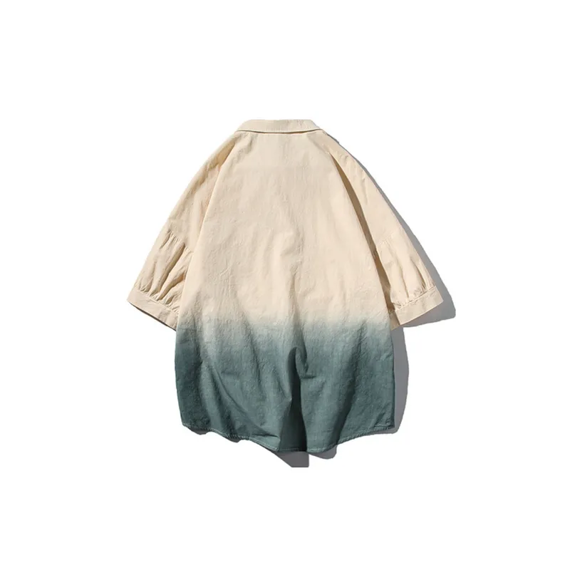 Loose Gradient Color Workwear Jacket-5