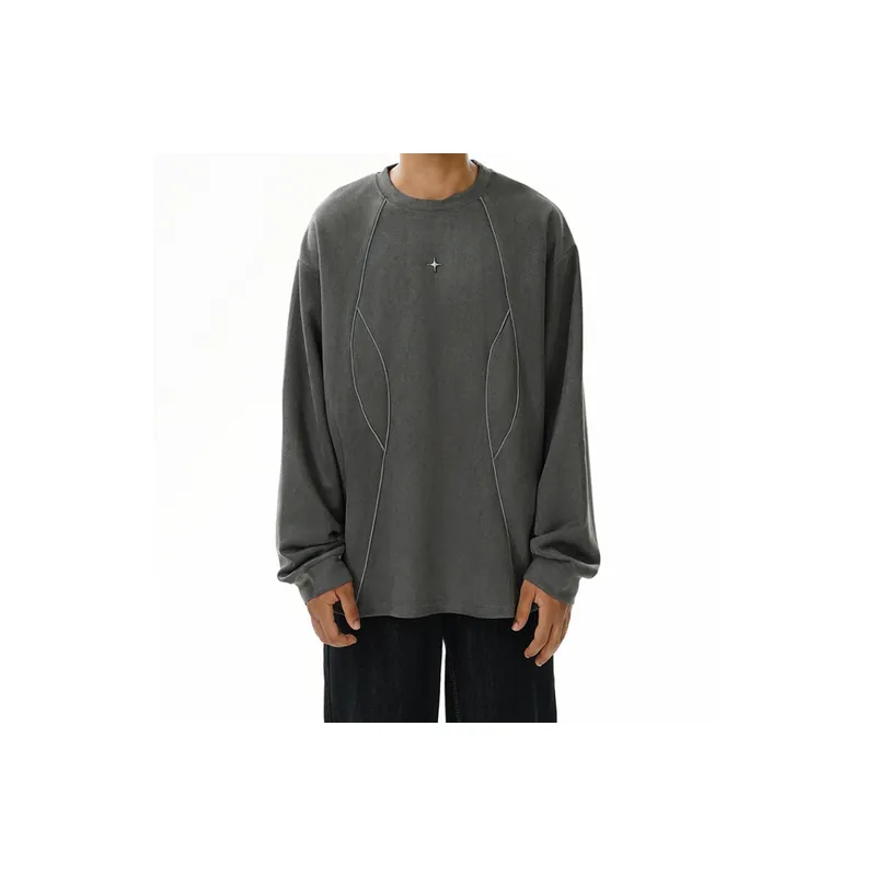 Fashionable Loose Long Sleeve Sweatshirt-3