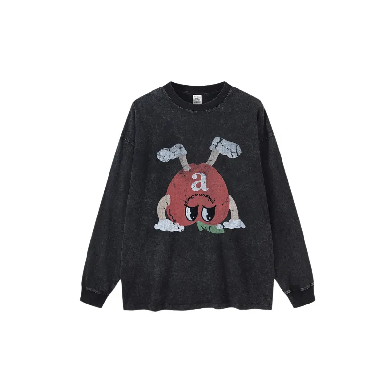 Casual Retro 100% Cotton Sweatshirt-0