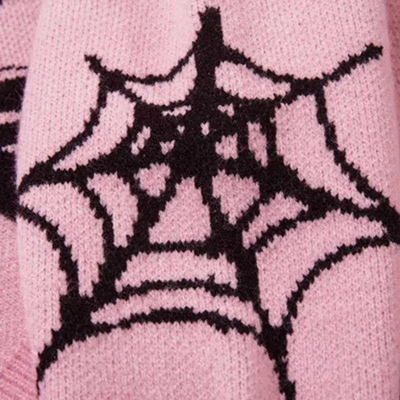 Retro Spider Cotton Blended Fabric Sweater-3