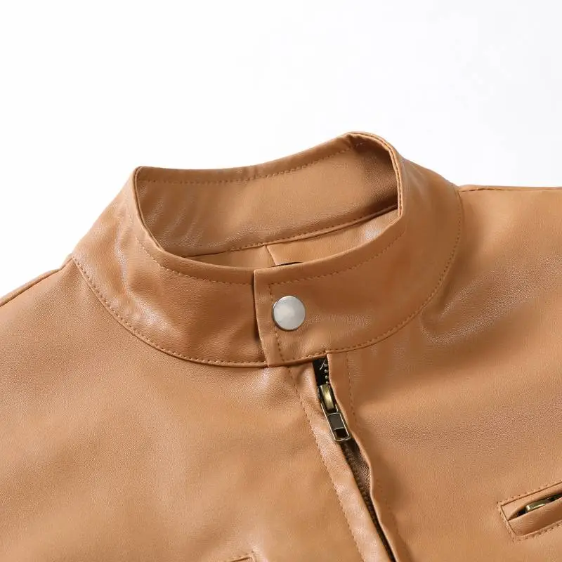 Casual Basics Artificial Leather Jacket-2