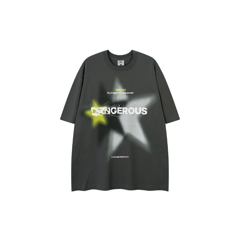 Loose Star Cotton T Shirt Unisex-2