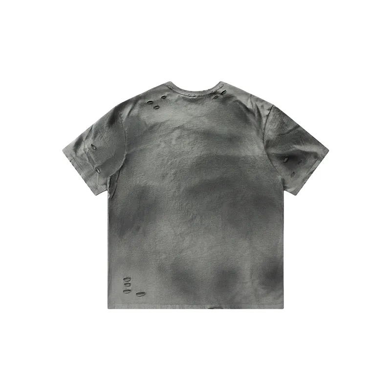 Dirty Airbrush Destruction Short Sleeve T Shirt-1