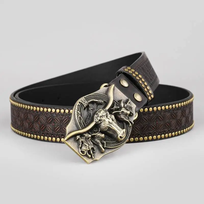 Retro Funky Leather Belt-2