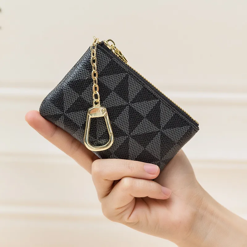 Simple Zipper Print Coin Purse-4