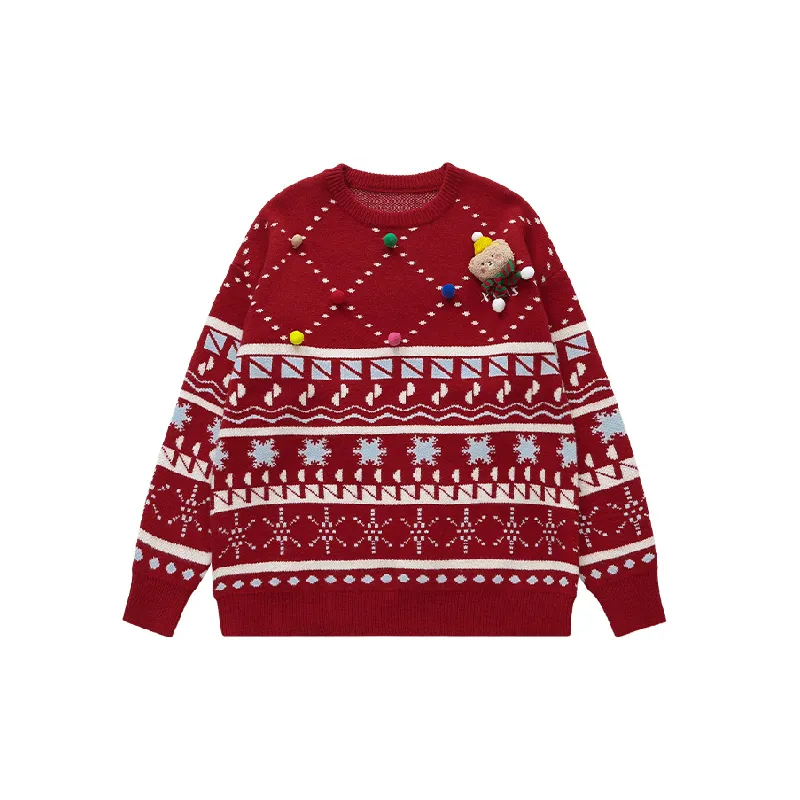 Casual Loose Acrylic Fibres Sweater-3
