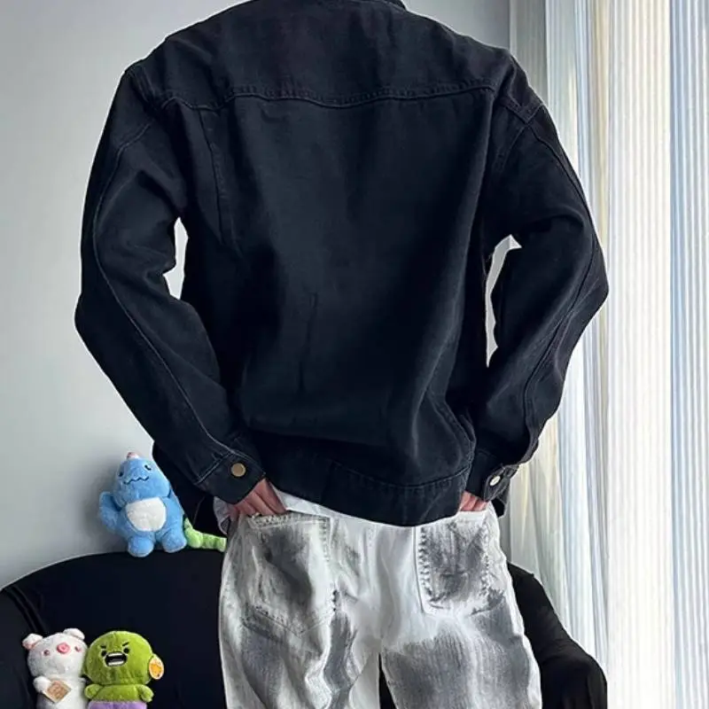 Casual Embroidered Denim Jacket-2
