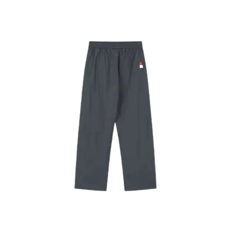 Solid Color Embroidered Alphabet Retro Casual Pants-3