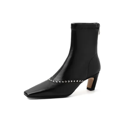 Fashionable Studded Ankle Boots