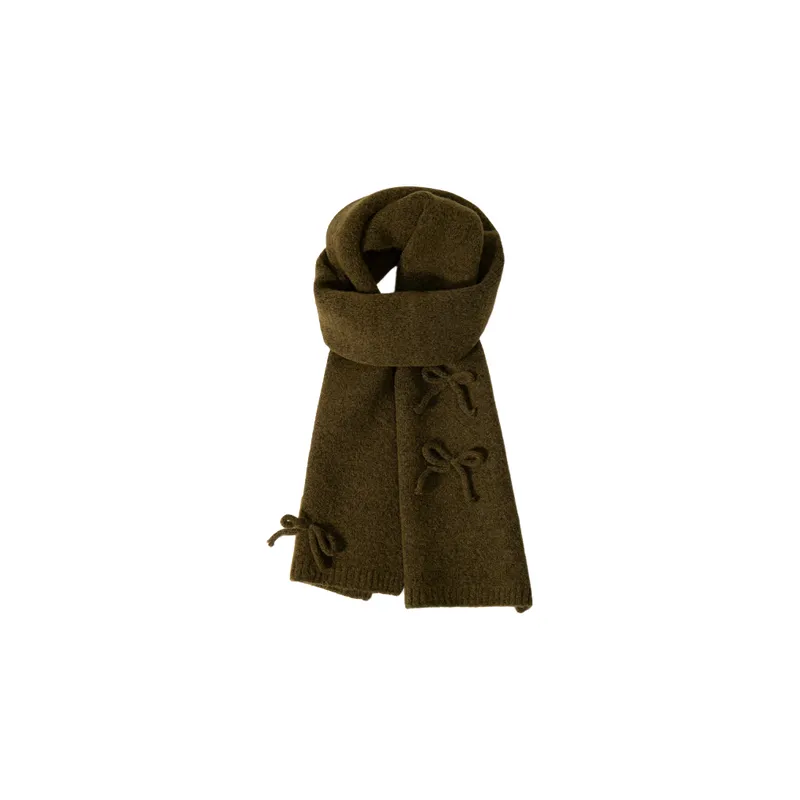 Cute Bow Knit Scarf-0