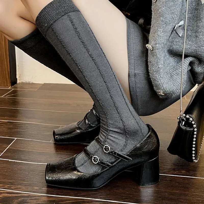 Preppy Colorblock Mary Jane Shoes-3