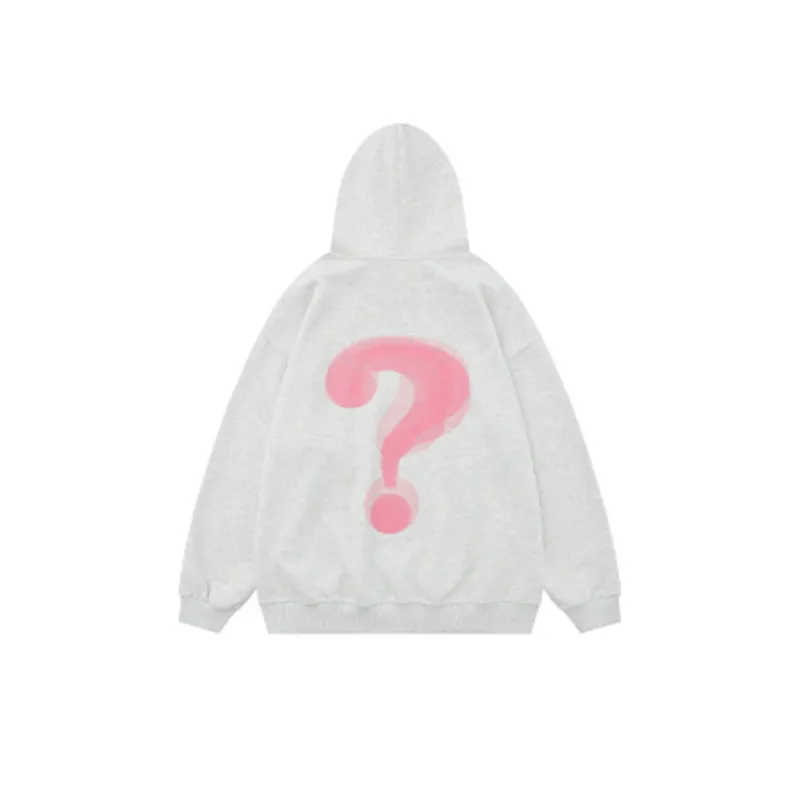 Retro Letter Printed Loose Hoodie-1